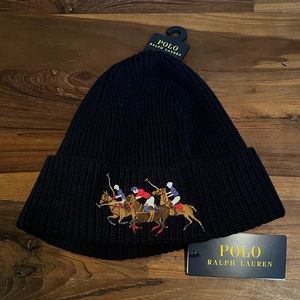 Polo Ralph Lauren Triple 3 horseman beanie baby blue Beanie